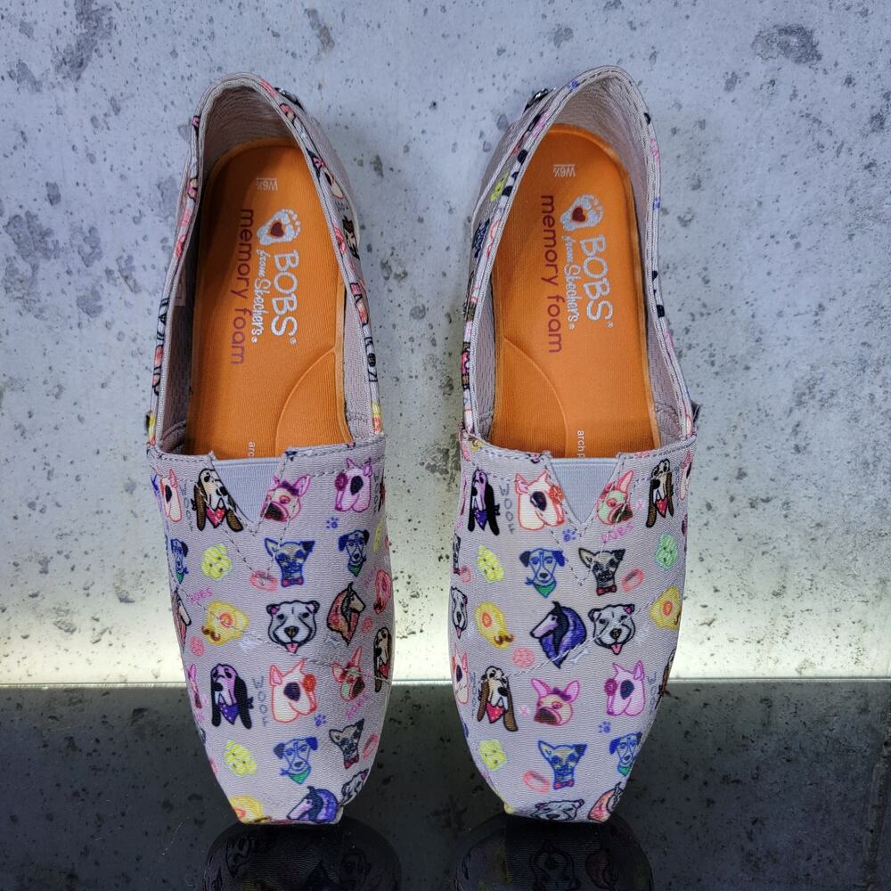 Skechers Bobs Plush Wag Crew Slip-On Shoes Size 6.5 Excellent